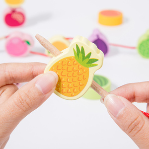 Juguetes de madera Montessori, <span class=keywords><strong>juego</strong></span> de secuencia de cuentas con alfabeto digital de animales para desarrollar la habilidad práctica - Product Image 6