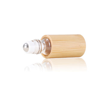 Vetro vuoto 3ml 5ml 10ml bottiglia di bambù Roll-on Eco Friendly in legno <span class=keywords><strong>profumo</strong></span> di olio essenziale con acciaio rullo palla e vetro all'interno - Product Image 3