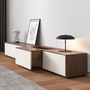 Meuble TV en bois italien moderne élégant et personnalisable, nouveau design, blanc, pour votre salon - Product Image 1