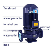 Pompe centrifuge industrielle monophasée à accouplement direct en ligne, à bride horizontale en fonte AOLI, pour surpression d'eau, OEM