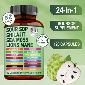 Integratore Esclusivo per il Sistema Immunitario: Capsule di Moringa, Muschio Marino, Olio di Semi Neri, Berberina, Curcuma, Albicocca, Quercetina, Verdure e Graviola per Uomo - Product Image 4