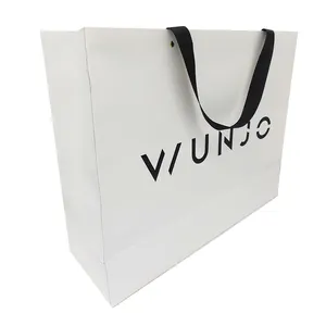 Custom Luxe Kleding Retail Zak Verpakking Roze Gift Bag Bolsas De Papel Winkelen Verpakking Papieren Zakken Voor Kleding