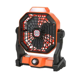 X20 Portable Fan Rechargeable 5200mAh Capacity Battery Operated 3 Level Brightness LED Lantern Tent Fan for Outdoor Camping