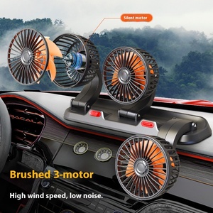 Ventilateur de Voiture Électrique USB à Double Tête, Refroidissement Puissant pour Grands Camions et Petites Fourgonnettes, Options 24V et 12V - Product Image 3