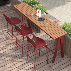 Conjunto <span class=keywords><strong>de</strong></span> Mesa y Sillas <span class=keywords><strong>de</strong></span> Bar Modernas para Exteriores, Resistentes al Agua y a los Rayos UV, Ideales para Cafeterías, Balcón o Terraza - Product Image 5