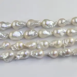 15x20mm AAAA grade high quality large big size fireball nuclear baroque genuine wholesale freshwater fresh water pearl supplier