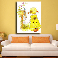 Kit de peinture diamant 5D DIY, motif petite fille et fleur de dessin animé, broderie diamant carrée complète pour intérieur, collection Ever Moment S2F2768