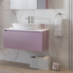 Kamalu <span class=keywords><strong>SP</strong></span>-<span class=keywords><strong>80B</strong></span> 80cm tường-treo phòng tắm Tủ với nhựa trắng Countertop phòng tắm hiện đại vanities - Product Image 4