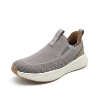 Zapatos Casuales Sin Cordones para Hombre, Parte Superior de Tejido Transpirable, Entresuela Acolchada, Suela de Goma Antideslizante, Zapatillas para Caminar, Venta al Por Mayor, Fábrica OEM
