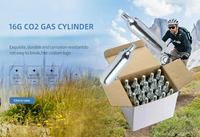 Portable 16g 20g 24g 25g 33g Threaded Steel CO2 Cartridges Capsules Quick Air Refill Bicycle Tire Inflators CO2 Argon Capsules