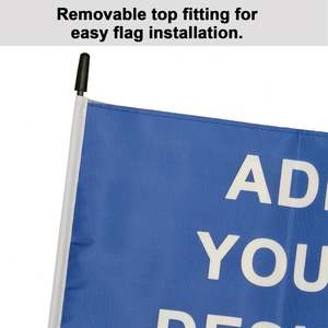 Drapeau de capot de voiture personnalisé en polyester écologique avec impression double face, drapeau automobile personnalisé, clip de fenêtre, design de mât en plastique - Product Image 3