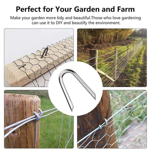Polished Class 4 Steel U-Type Fence Nail with Flat/Checkered Head Smooth Ring Shank 1/2''-8'' Length - Product Image 6