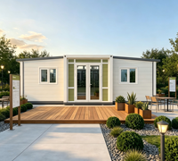 Offre Spéciale : Maison Conteneur Extensible 20ft 40ft avec 2 ou 3 Chambres, Cuisine, Salle de Bain et Extension Double Aile pour Villa ou Bureau