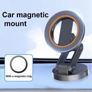 ที่วางโทรศัพท์ในรถยนต์แม่เหล็กแม็กเซฟ ยูนิเวอร์แซล 360 °   ขาตั้งนำทางในรถยนต์แบบพับได้ หมุนได้ คุณภาพสูง ไม่สามารถชาร์จได้ วัสดุ ABS+PC - Product Image 2