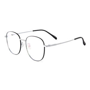 Montures de lunettes ovales semi-titane Danyang 6814 pour femmes, style coréen haut de gamme, demi-monture tendance avec verres acryliques, design simple - Product Image 1