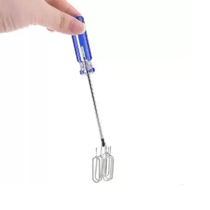 Tournevis Phillips professionnel à pointe magnétique, manche en plastique bleu transparent, tête cruciforme classique, 600 mm, pour usage domestique et industriel - Product Image 1