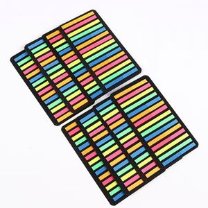 6 Packs Fluorescent Multi-Color Long Strip Self-Adhesive Sticky Tabs Set Black Background Page Markers Office School <b>Book</b> - Product Image 1
