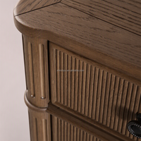 Commode à 3 tiroirs en chêne massif de haute qualité, bois de chêne naturel, meubles de chambre à coucher