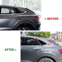 AMP-Z Q3 F3 Sportback brillant noir fenêtre persienne obturateur côté évent couverture garniture pour Audi Q3 F3 Sportback 2019 + accessoires de voiture
