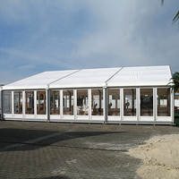 Tente de foire commerciale allemande 10 x 20, auvent en plastique transparent, tente humanitaire, tente anti-séisme
