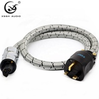 Câble d'alimentation en cuivre pur à 3 conducteurs YIVO XSSH Audiophile haut de gamme britannique UK IEC AC femelle mâle plaqué or cordon de câble d'alimentation britannique