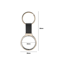 Llavero de cuero PU en blanco para sublimación de fotos, con cierre a presión, para fotos personalizadas, colgante para bolso, regalo de recuerdo