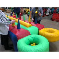 Jeu de ballon flottant interactif gonflable Jeu de ballon flottant Jeux de carnaval en plein air pour enfants de 2 à 14 ans PVC Portable