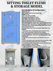 Toilettes portables en HDPE, toilettes mobiles de luxe pour l'extérieur, installation rapide, <span class=keywords><strong>WC</strong></span> mobile fabriqué avec des panneaux sandwich de haute qualité - Product Image 5