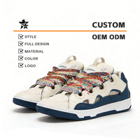 Chaussures décontractées en cuir de créateur sur mesure, style baskets à lacets, imprimé léopard pour hommes