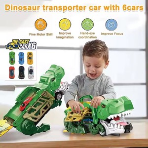 OEM ODM Tyrannosaurus Rex Transform camión Retrofit para recibir 6 contenedores <span class=keywords><strong>de</strong></span> coche <span class=keywords><strong>de</strong></span> <span class=keywords><strong>metal</strong></span> dinosaurio modelo <span class=keywords><strong>de</strong></span> camión <span class=keywords><strong>de</strong></span> transporte <span class=keywords><strong>de</strong></span> <span class=keywords><strong>Juguetes</strong></span> - Product Image 5