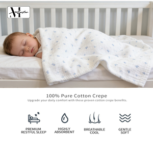 <span class=keywords><strong>Tissu</strong></span> en coton brocart double couche peigné haute densité 40S/40S, écologique, épais, durable, imprimé motif crêpe - Product Image 6