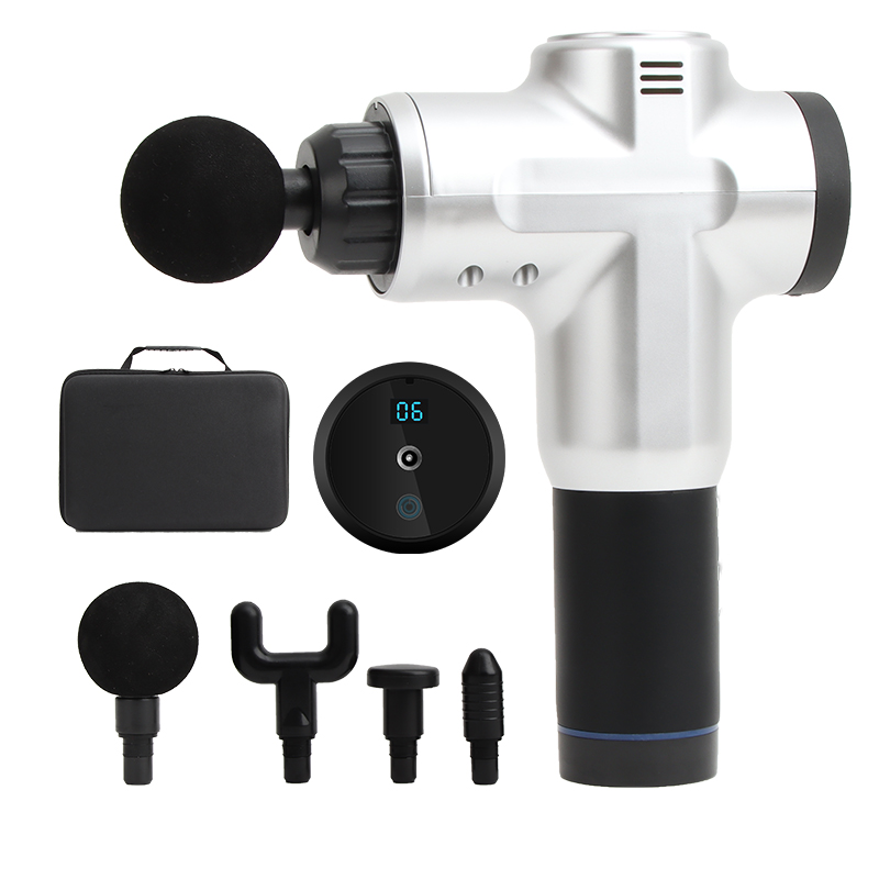 С высокой скоростью 2000 мА/ч, стопы машина тело здравоохранения мышцы синус с массажной стелькой, 6 головок Электрический массажер Fascial пистолет Kh-320