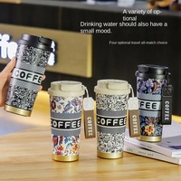 Cangkir Kopi Desain Unik 316 Stainless Steel Cangkir Terisolasi Bergaya dengan Sedotan Ganda Cangkir Air Cangkir Hadiah
