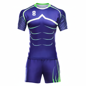 Personalizable de los hombres de Rugby League Jerseys Pantalones cortos Kits de Nueva Zelanda de impresión sublimada transpirable Rugby Wear Uniformes - Product Image 1