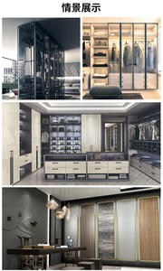 Profils en alliage d'aluminium pour portes vitrées de placards modernes de luxe léger, accessoires de cadre de porte, profils de fenêtre, résistants à l'eau, vente en gros - Product Image 6