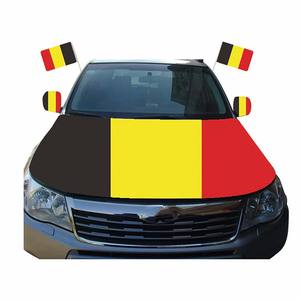 Produk kustom penggemar sepak bola poliester negara Belgia Hitam Kuning Merah bendera nasional semua dunia - Product Image 4