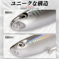 Leurre de pêche en plastique dur à prix d'usine 90mm/11.5g 125mm/40g, leurre de traîne et de surface pour brochet avec hameçon