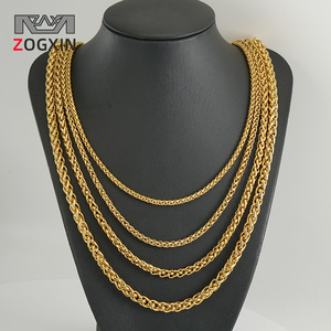 Zogxin Stainless Steel Chain 18K Gold Plated Dragon Bone Hip Hop Necklace Men Fashion Jewelry - Product Image 1