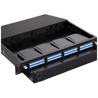 Châssis ODF modulaire 2U 19 pouces coulissant pour panneau de brassage de fibres MPO 144 ports LC Duplex, certifié REACH SVHC pour centre de données