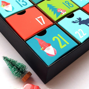 Noël sur le thème nordique scandinave Festive Matériaux recyclés Carton <span class=keywords><strong>Saison</strong></span> des vacances Remplir votre propre <span class=keywords><strong>calendrier</strong></span> <span class=keywords><strong>de</strong></span> l'avent bricolage - Product Image 2