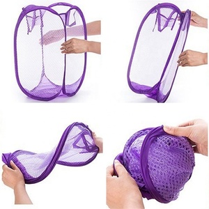 Nhà Máy Bán buôn tùy biến OEM <span class=keywords><strong>Pop</strong></span> <span class=keywords><strong>Up</strong></span> Hamper lưới Popup giặt cản trở quần áo Giỏ ráp cản trở cho giỏ giặt - Product Image 3