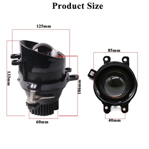 High Quality Auto Lighting System 12V 35W 3 Inch Led Fog Light Projector Lens for Toyota Jeep Wrangler High Low Beam Fog Lamps - Product Image 3