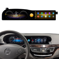 Radio Multimedia para Automóvil con Pantalla Android y GPS, Unidad Principal Actualizada para Mercedes Benz W221, Panel Digital, Reloj Inteligente