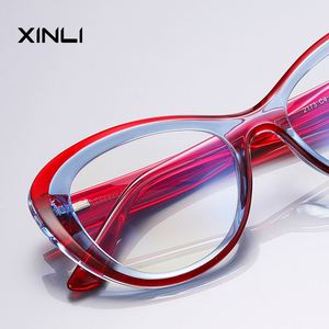 XINLI2173 Designer England Women's Optical Anti-Blue <b>Light</b> Full Rim Eyeglass Frames Computer Style Daily Wear Wholesale - Product Image 2