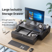 Support d'écran sécurisé et verrouillable avec câble de sécurité antivol et poignée de transport portable pour ordinateurs portables de 14 pouces et objets de valeur