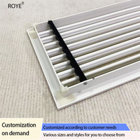Grille de ventilation en ABS, blanche, prix d'usine, taille personnalisable, réglable, carrée, retour d'air, design industriel