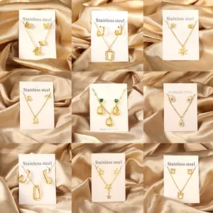 Personalizzato a basso prezzo in acciaio inox collana di design 18K 14k oro placcato gioielli in acciaio inox ciondolo bel gioiello per le donne