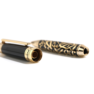 Lingmo sang trọng màu đen vàng bút bi biểu tượng tùy chỉnh Twist mở bóng bút OEM - Product Image 5