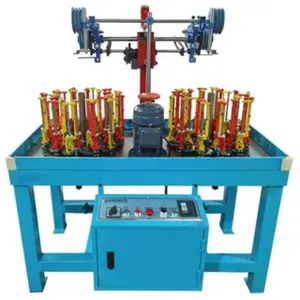 Textile Machinery Fast Speed High Production Shoelace Knitting Braiding Machine 2 Tapes Knit Braided Rope Making Machine