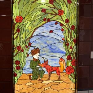 Vitrail Tiffany de style européen, design en verre massif, fait main et durable, pour l'éclairage des portes et des fenêtres, à des fins décoratives - Product Image 3